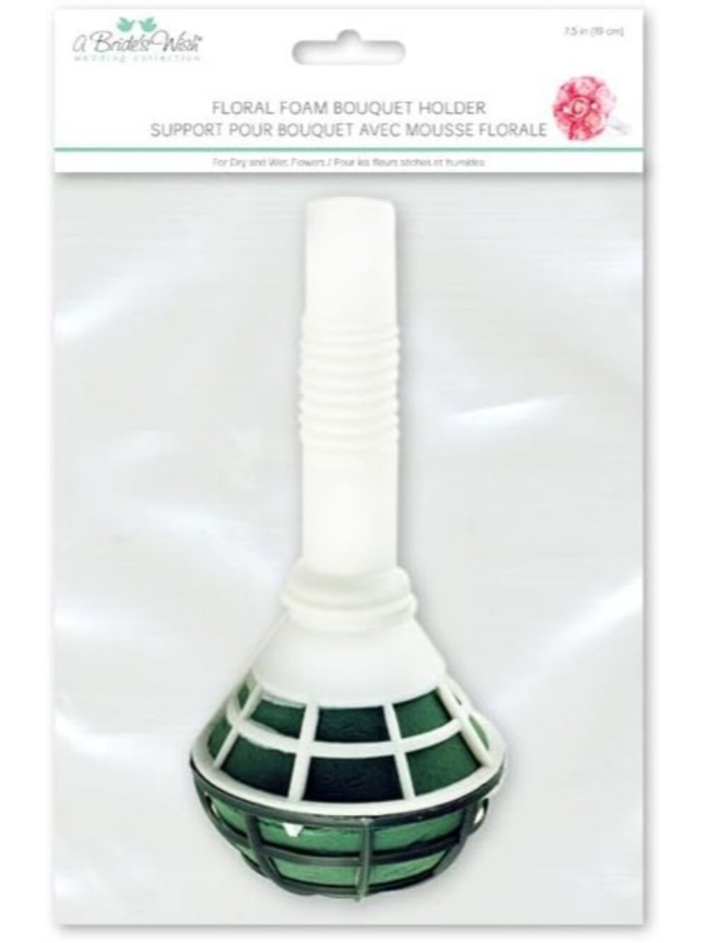 FL001 Wet 7.5in Floral Foam Bouquet Holder